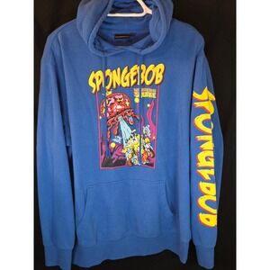 Spongebob Squarepants Nickelodeon‎ Hoodie Mens Large Not Afraid To Be Square